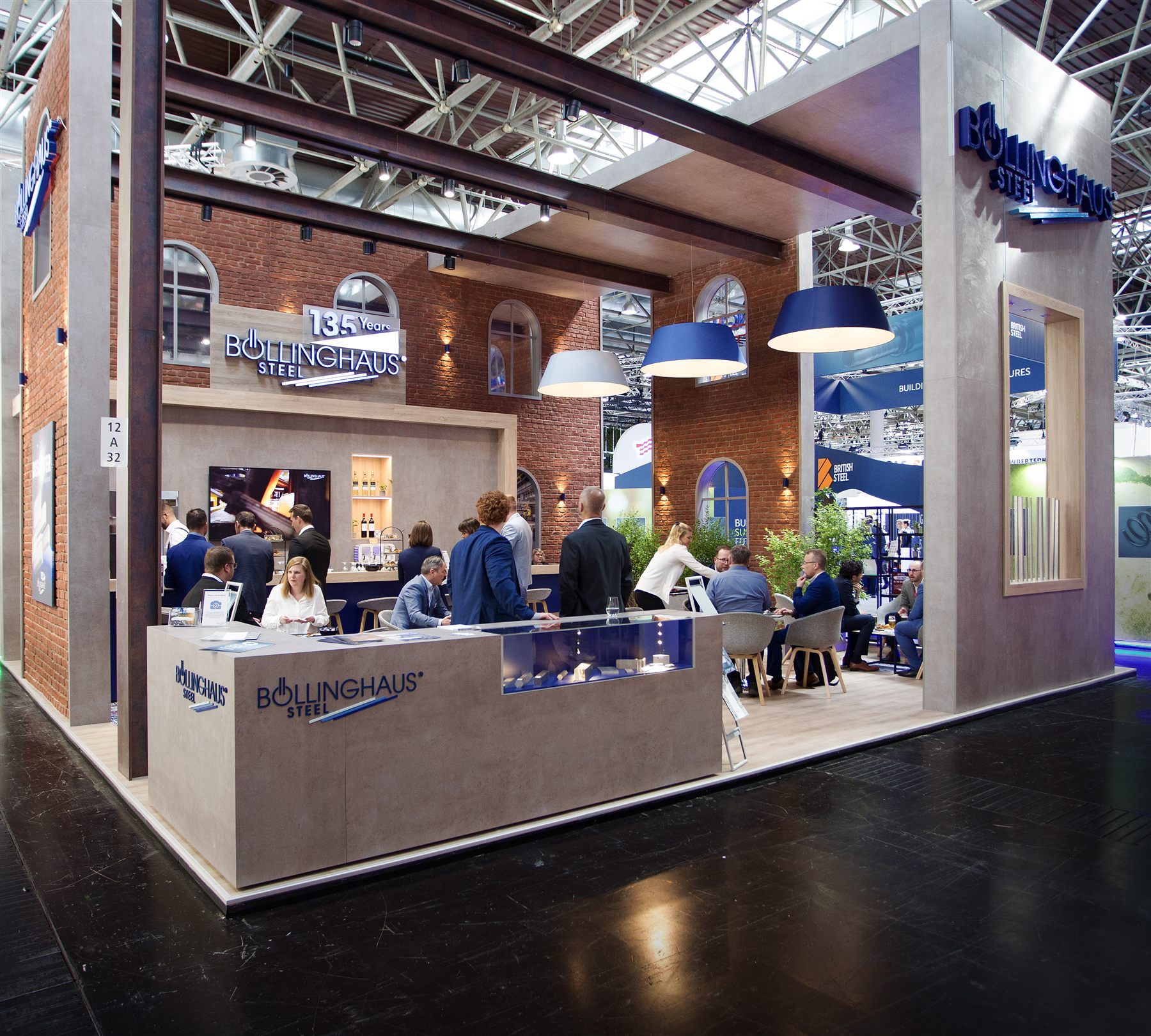 Böllinghaus Steel Messestand Wire 2024, Backsteinoptik im Feels like Home Konzept