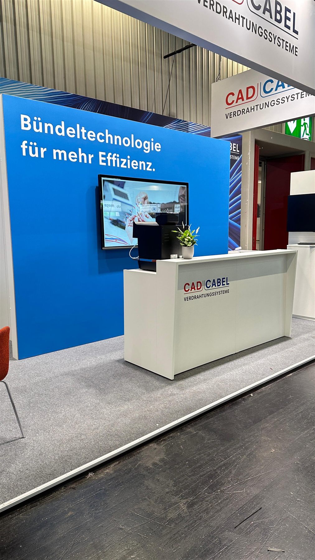 Counter am CAD CABEL Messestand auf der SPS Nürnberg